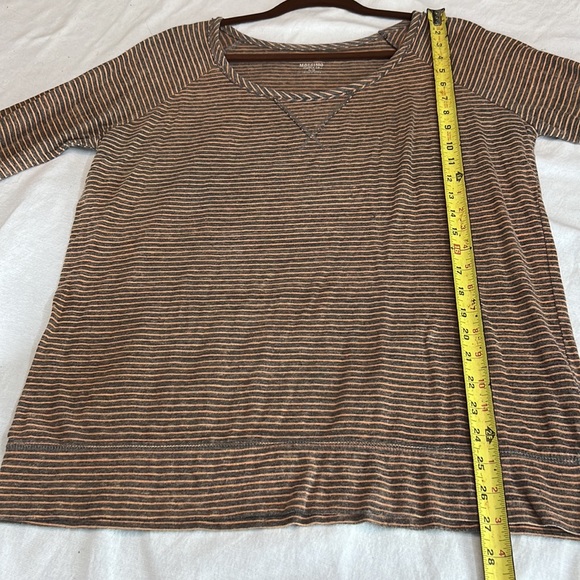 ⭐️ Mossimo Supply Co striped long sleeve pullover shirt scoop neck women XL - Picture 12 of 16